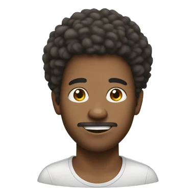 unkempt afro emoji sticker