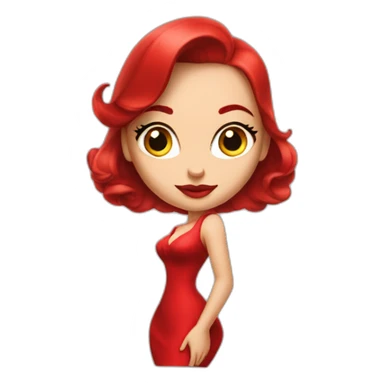 jessica rabbit in a red dress sticker
