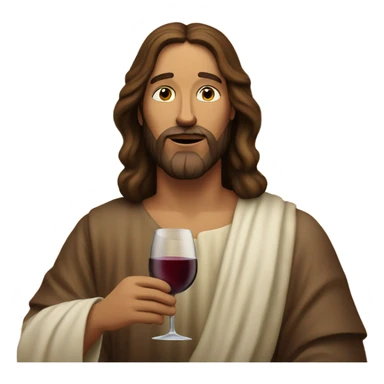 Jesus drinking wine sticker