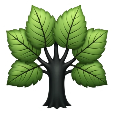 Un trébol de 5 hojas negro  sticker