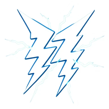 double lightning bolt sticker