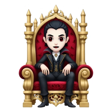 vampire in a throne sticker
