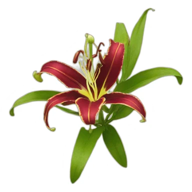 Gloriosa lily sticker