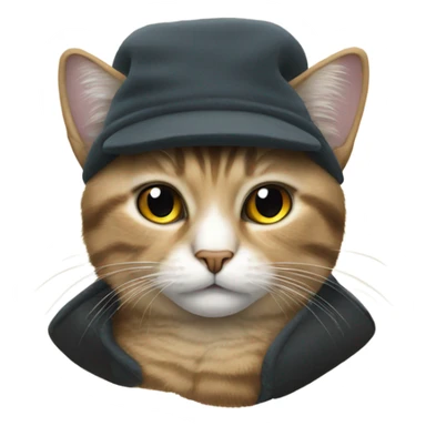 À cat wearing à ouchanka  sticker