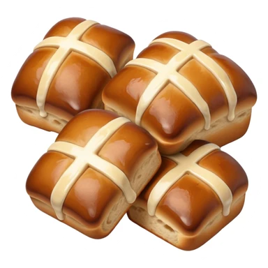 hot cross buns, Easter bread with cross on top sticker