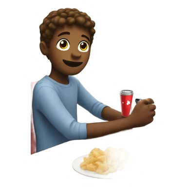 boys hanging out indoors with Swiss watches and food at the back  sticker