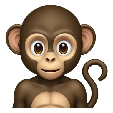 black monkey with human sticker