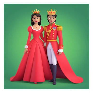 prince in red dress, royaqle background sticker