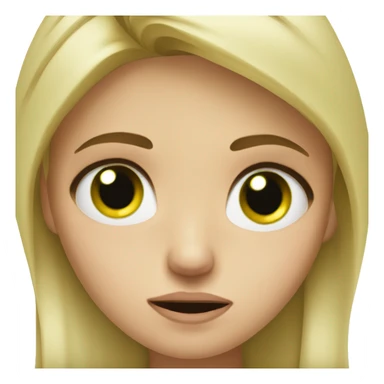 blonde girl green eyes holding head in pain and annoyed sticker