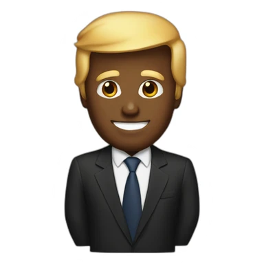 Donald trump as a black man sticker