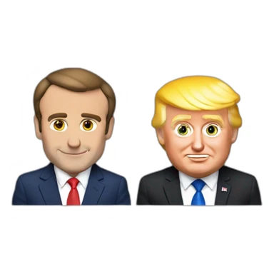 Emmanuel Macron et Donald Trump sticker