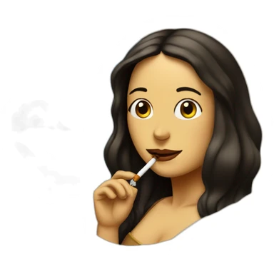 monalisa smoking in the beach sticker