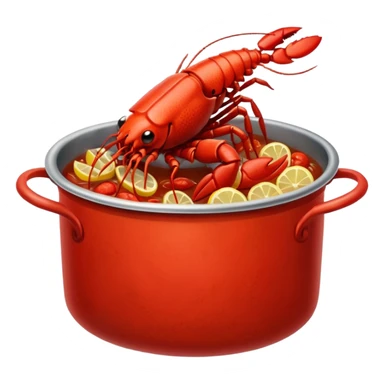 a lot of crayfish in the pot sticker