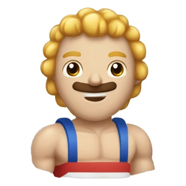 Boxeador con equipo pelado sticker