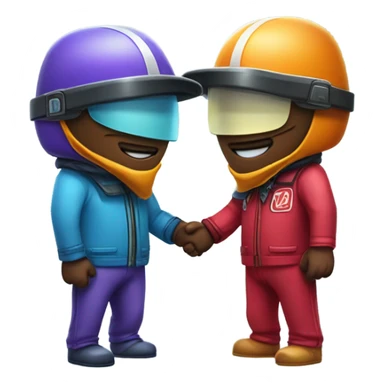 Two among us imposters kissing sticker