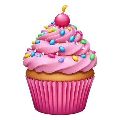 Cupcake with pink icing sticker