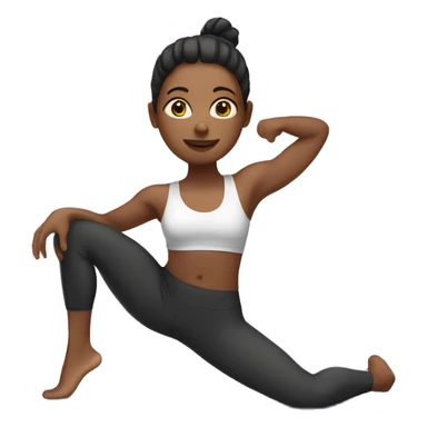 Girl doing pilates sticker