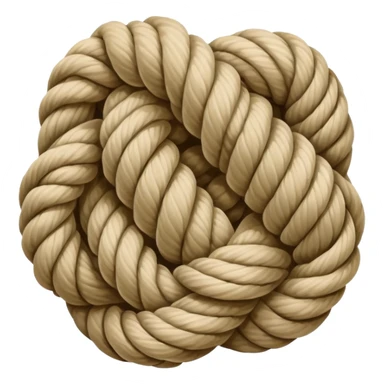 simple rope knot, tied knot, Knotenpunkt sticker