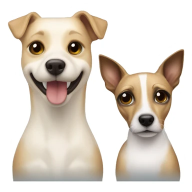 Two Jack Russell and a Siamese cat when and a girl with blond hair sticker