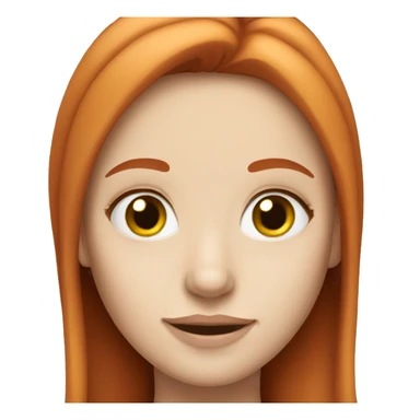 White redhead girl sticker