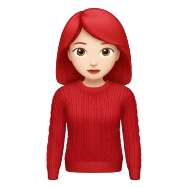 red women's knitwear sticker