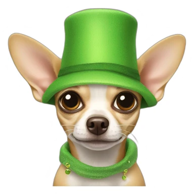 Chihuahua wearing a frog hat sticker