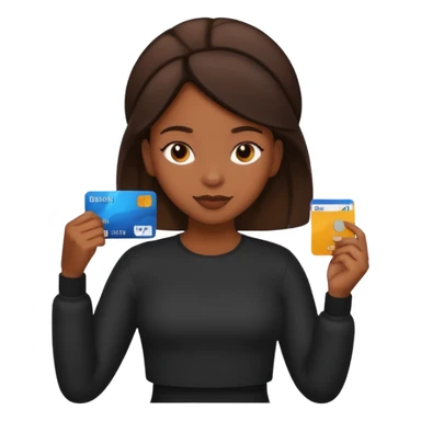 Black girl debit card sticker
