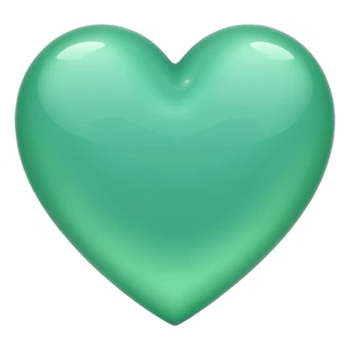 green heart looking ios but the color is more like seaform sticker