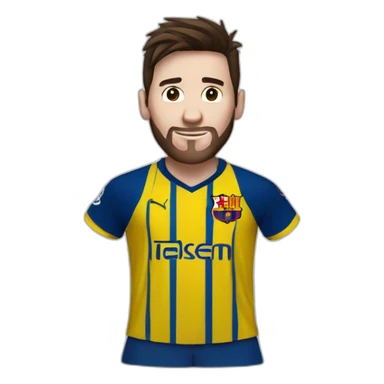 Messi con la camiseta de boca sticker