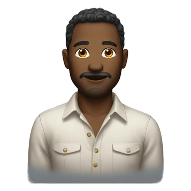 male portrait in open shirt sticker