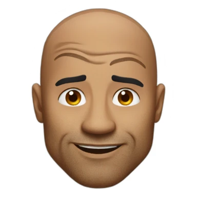 The rock winking sticker