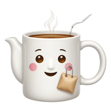 white mug with a tea bag sticker