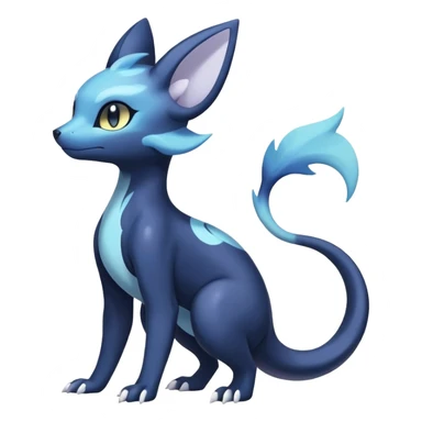 Shiny Pastel Nebulae Salandit-Meowstic-Umbreon-Fakémon-hybrid-creature (full body)  sticker