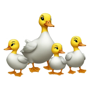 ducks family sticker