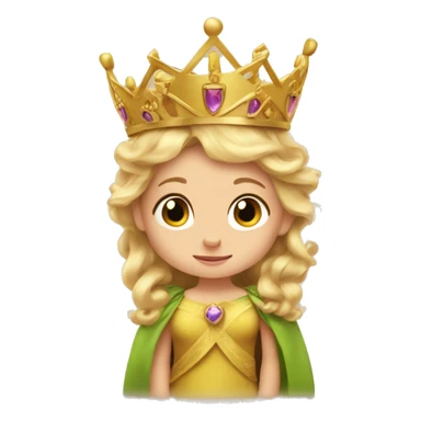 baby raiponce with a crown sticker