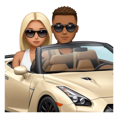 josh king jetset madrid the millionaire internet celebrity panel rank founder and instagram model girlfriend Tefi in Nissan GTR  sticker