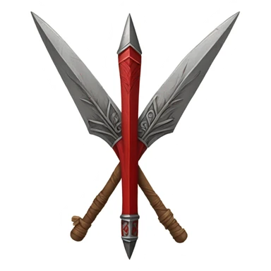 medieval red spear sticker
