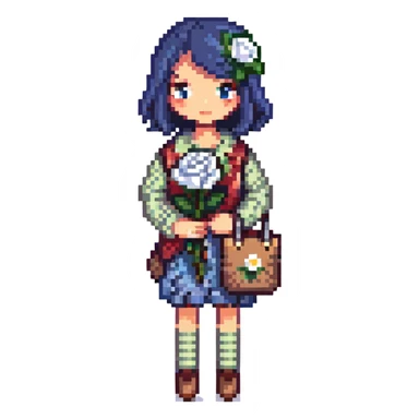 The Fool tarot card, pixel art style, vibrant colors, no text sticker