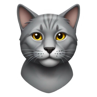 Muscular grey cat sticker