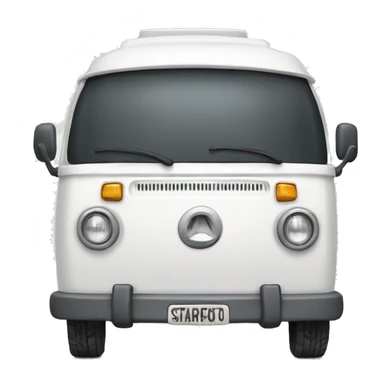 White camper van  sticker