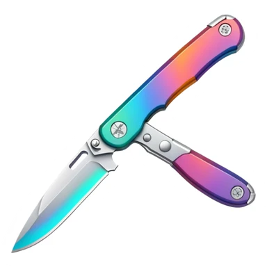 colorful pocket knife sticker