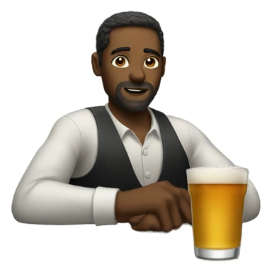 A man at the bar sticker