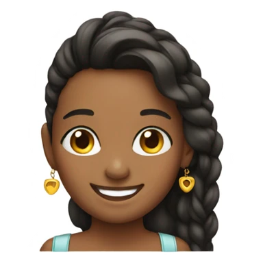 smiling girl with earrings sticker