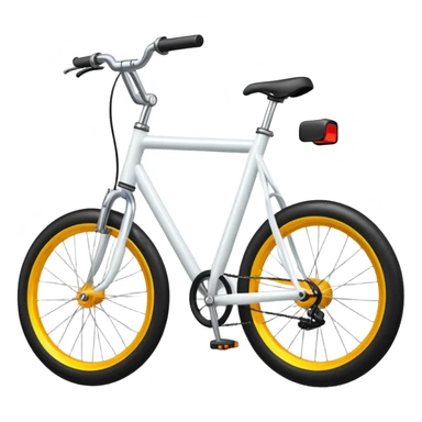 glossy bicycle with reflective frame and shiny wheels sticker