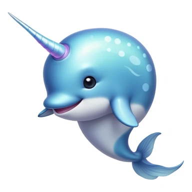 Cinematic Noble Narwhal Portrait Emoji, Poised and regal, with a sleek, iridescent body and a distinctive spiraled tusk, deep-set soulful eyes reminiscent of the ocean depths, Simplified yet sharp and sophisticated features, highly detailed, glowing with a soft, mystical glow, high shine, intelligent and enigmatic, stylized with an air of mythical allure, focused and graceful, soft glowing outline, capturing the essence of a watchful and confident sea unicorn that feels as though it could step out of the screen with effortless authority! sticker