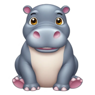 cute hippopotamus sticker