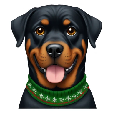 Rottweiler with Christmas jumper  sticker