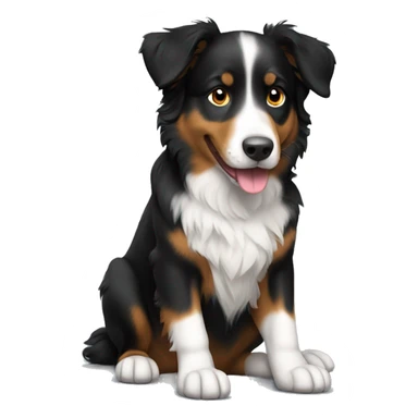 australian shepard black sticker