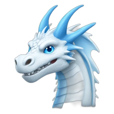 White dragon with blue eyes sticker