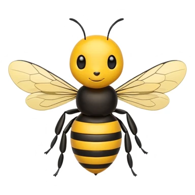 minimalistic bee, flat, 2d sticker